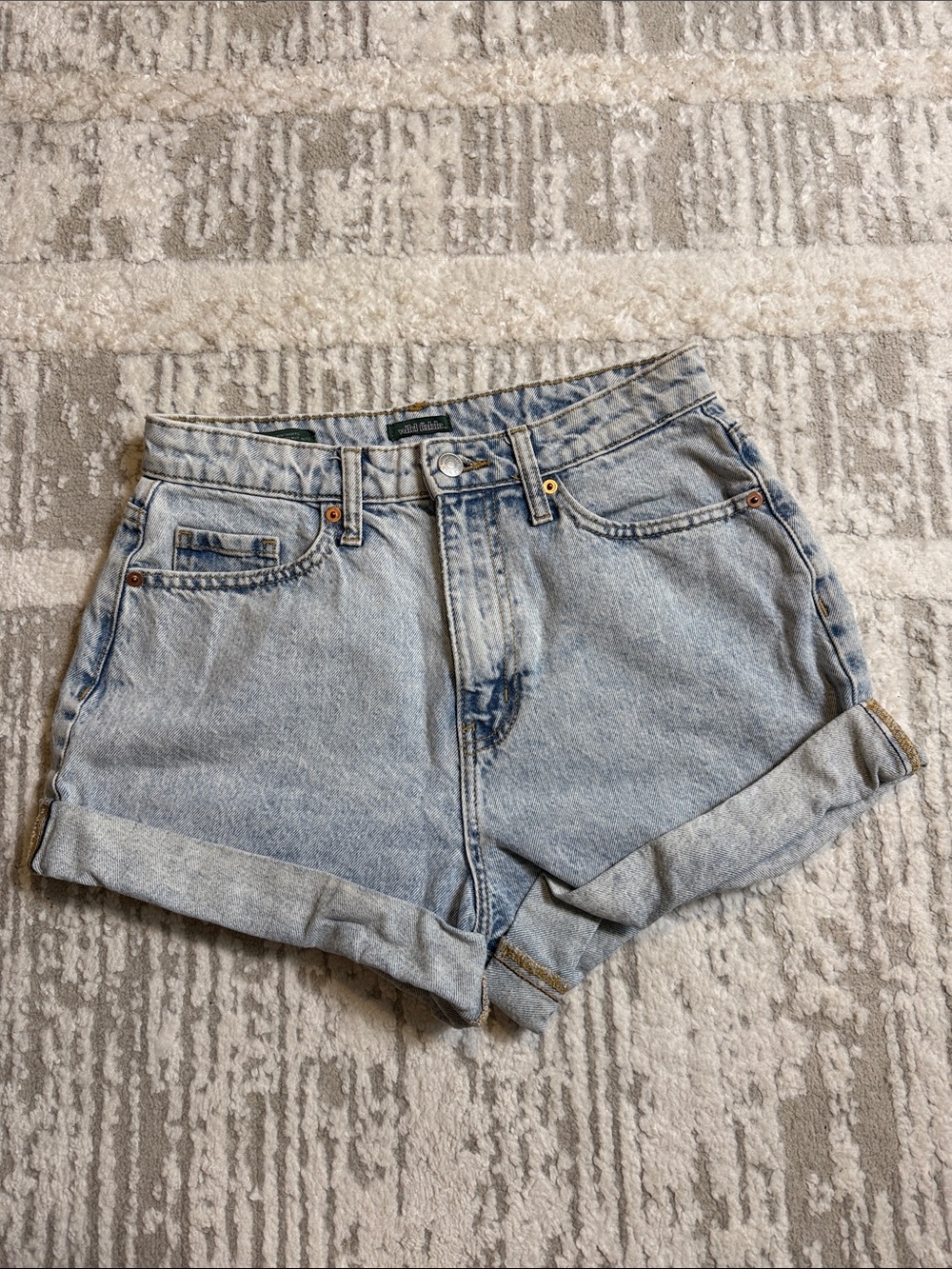 Wild Fable Highest Rise Mom Shorts - Light Blue - Size 27/4